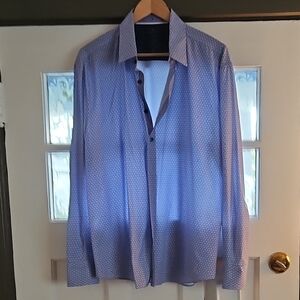 Elegant Light Blue Men's Casual Shirt